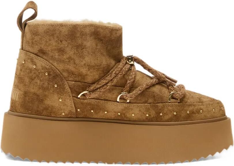 Inuikii Croco platform ankle boots Bruin - Foto 1