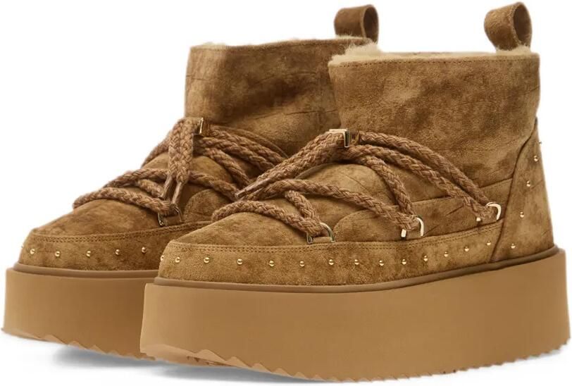 Inuikii Croco platform ankle boots Bruin - Foto 3
