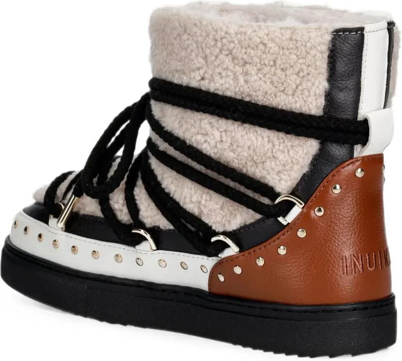Inuikii Curly Rock enkellaarzen met studs Beige - Foto 2