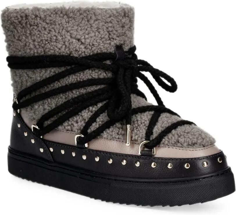 Inuikii Curly Rock enkellaarzen met studs Grijs - Foto 3