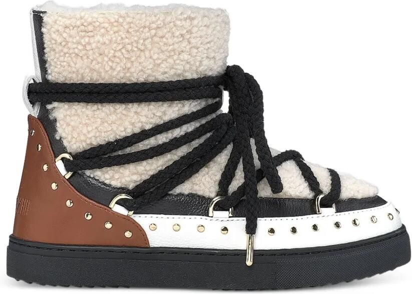 Inuikii Curly Rock enkellaarzen met studs Beige - Foto 2