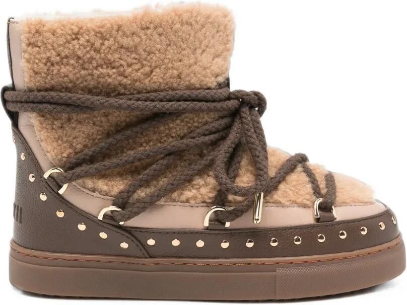 Inuikii Curly Rock laarzen met studs Beige