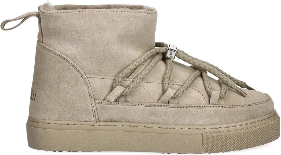 Inuikii Enkellaarzen met veters Beige