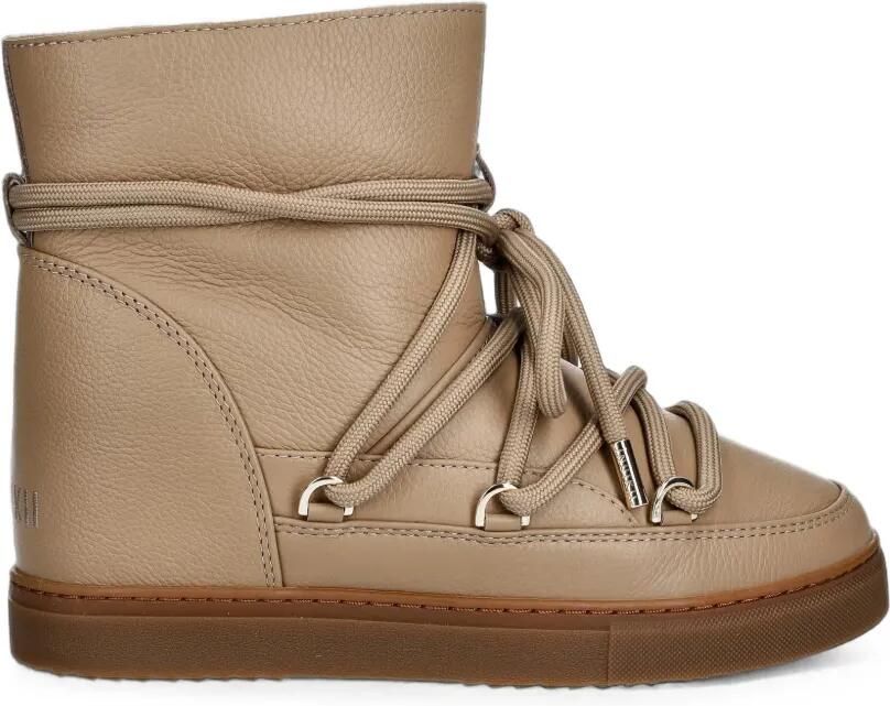 Inuikii Enkellaarzen met veters Beige