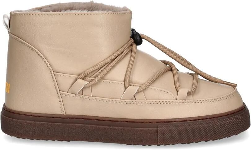 Inuikii Enkellaarzen met veters Beige