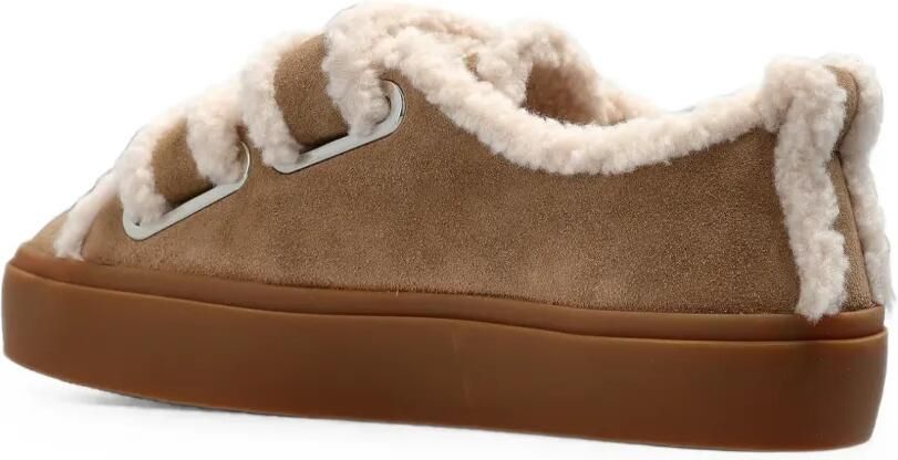 Inuikii Lammy low-top sneakers met klittenband Bruin - Foto 3