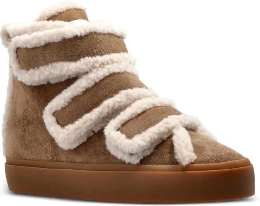 Inuikii Lammy sneakers met klittenband en sleehak Bruin - Foto 4