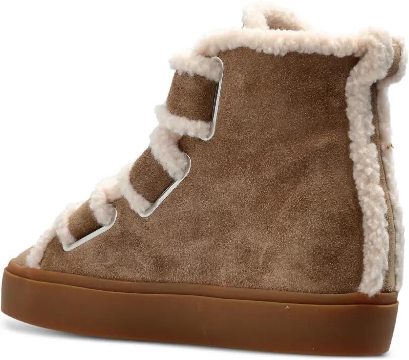 Inuikii Lammy sneakers met klittenband en sleehak Bruin - Foto 3