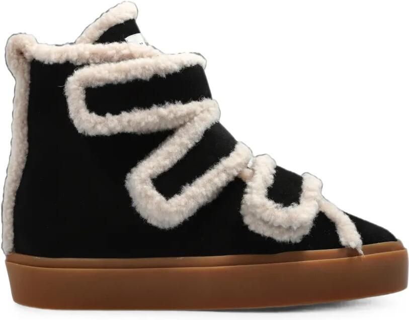 Inuikii Lammy sneakers met klittenband en sleehak Zwart