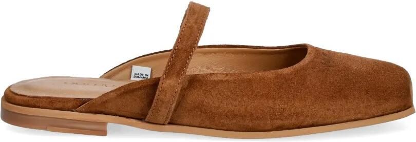 Inuikii Lazy NY suède slip-on ballerina's Bruin