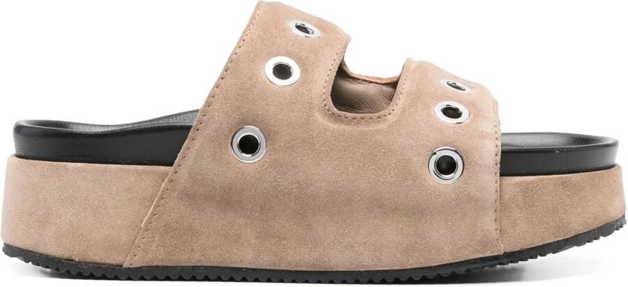 Inuikii Leren sandalen Bruin