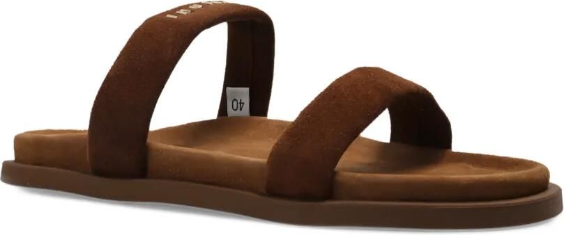 Inuikii Leren sandalen met bandje Bruin