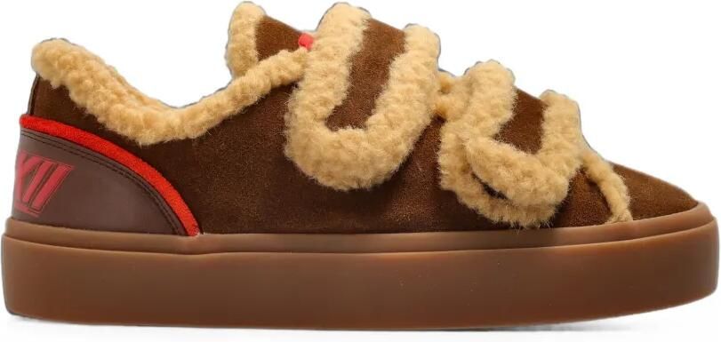 Inuikii Lila Shearling Low leren sneakers Bruin
