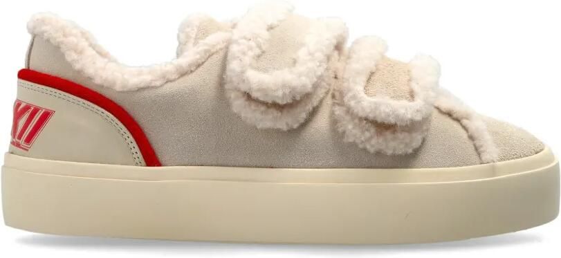 Inuikii Lila Shearling Low sneakers met klittenband Beige