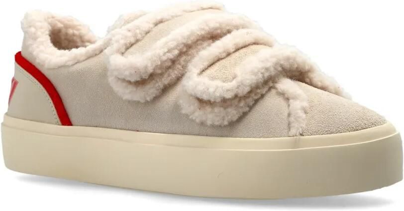 Inuikii Lila Shearling Low sneakers met klittenband Beige - Foto 5