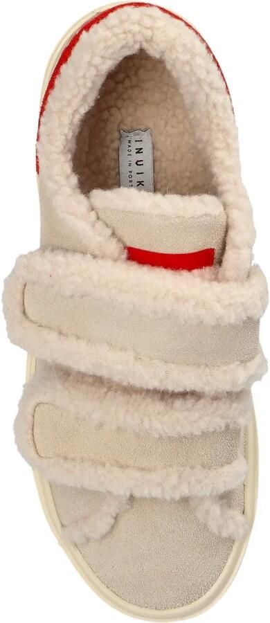 Inuikii Lila Shearling Low sneakers met klittenband Beige - Foto 3