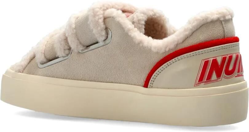 Inuikii Lila Shearling Low sneakers met klittenband Beige - Foto 4
