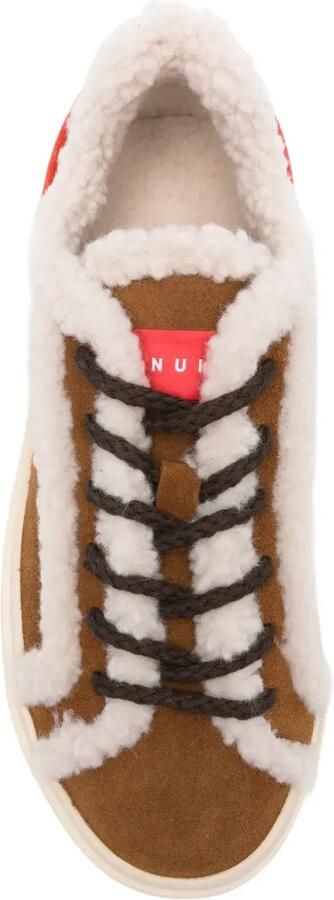 Inuikii Lila sneakers met lammy afwerking Bruin - Foto 3