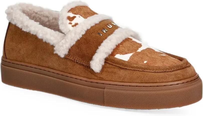 Inuikii Loafers met lammy afwerking en koeienprint Bruin - Foto 2