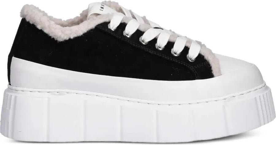 Inuikii Matilda Curly fleece sneakers met plateauzool Zwart