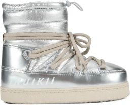 Inuikii Mountain Gloss gewatteerde metallic laarzen Zilver