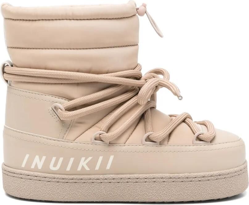 Inuikii Mountain padded lace-up boots Beige