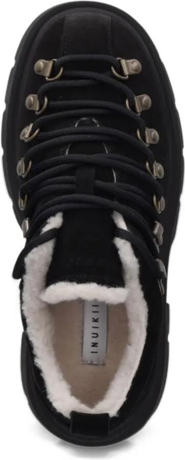Inuikii shearling-lined suede sneakers Zwart - Foto 4