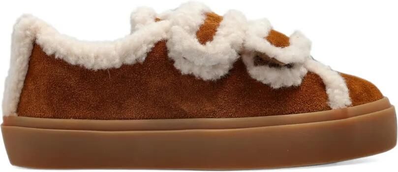 Inuikii Shearling Low sneakers met klittenband Bruin - Foto 4