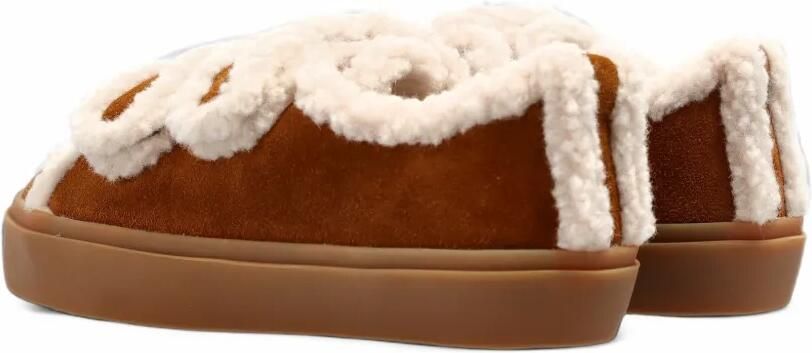 Inuikii Shearling Low sneakers met klittenband Bruin - Foto 3