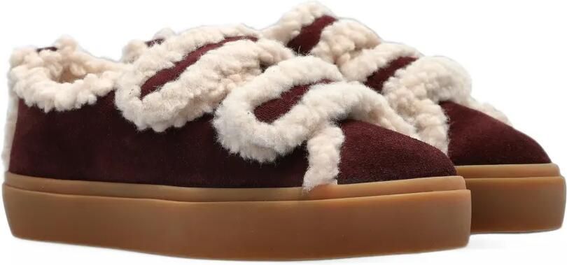 Inuikii Shearling Low sneakers met klittenband Rood