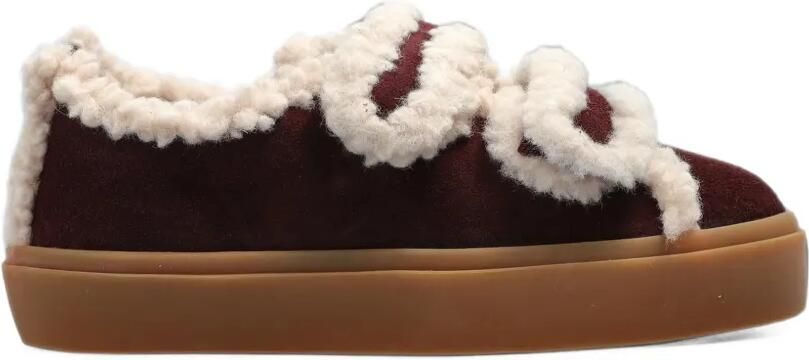 Inuikii Shearling Low sneakers met klittenband Rood - Foto 4