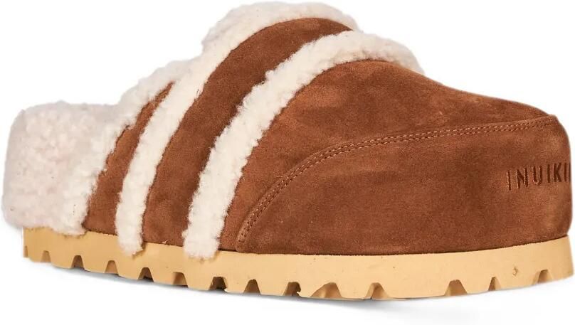 Inuikii shearling-trim suede mules Bruin - Foto 2