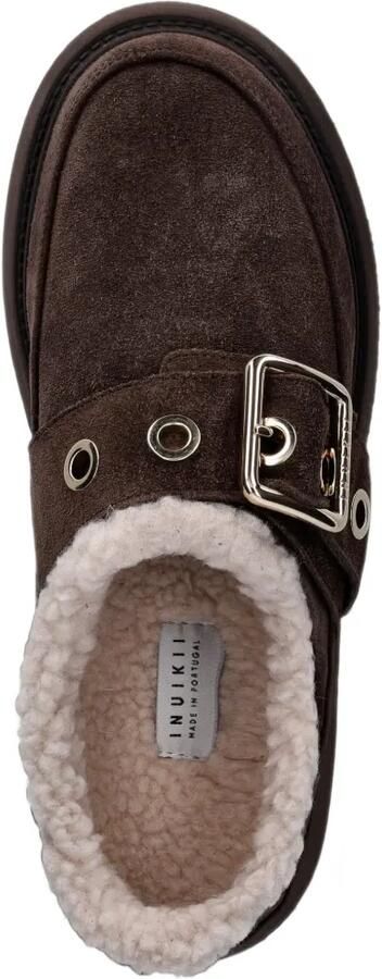 Inuikii Slippers met lammy voering en gespsluiting Bruin - Foto 3