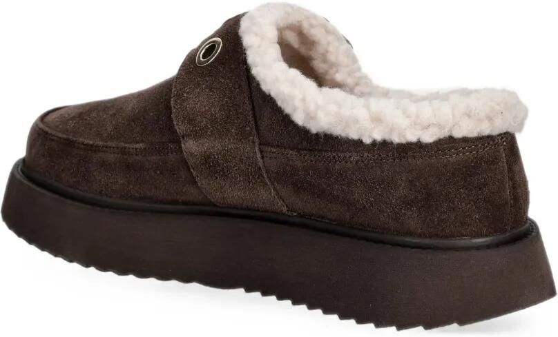 Inuikii Slippers met lammy voering en gespsluiting Bruin - Foto 2