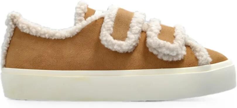 Inuikii Sneakers met klittenband en lammy afwerking Beige