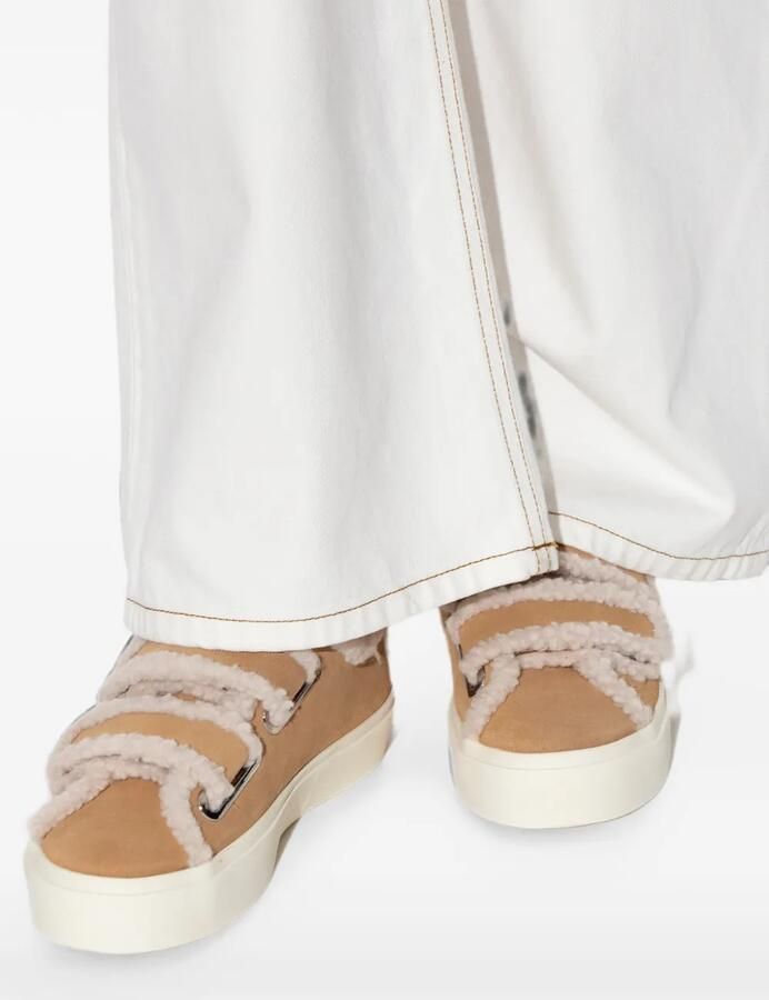 Inuikii Sneakers met klittenband en lammy afwerking Beige - Foto 2