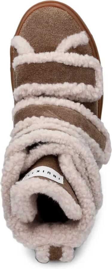 Inuikii Sneakers met klittenband en lammy afwerking Bruin - Foto 4