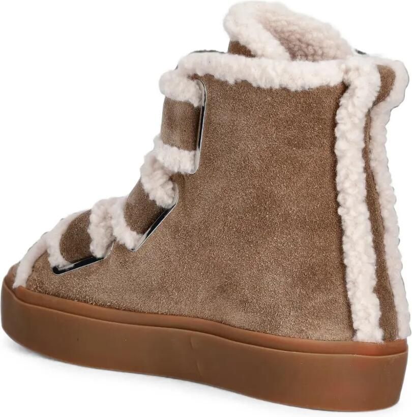 Inuikii Sneakers met klittenband en lammy afwerking Bruin - Foto 2