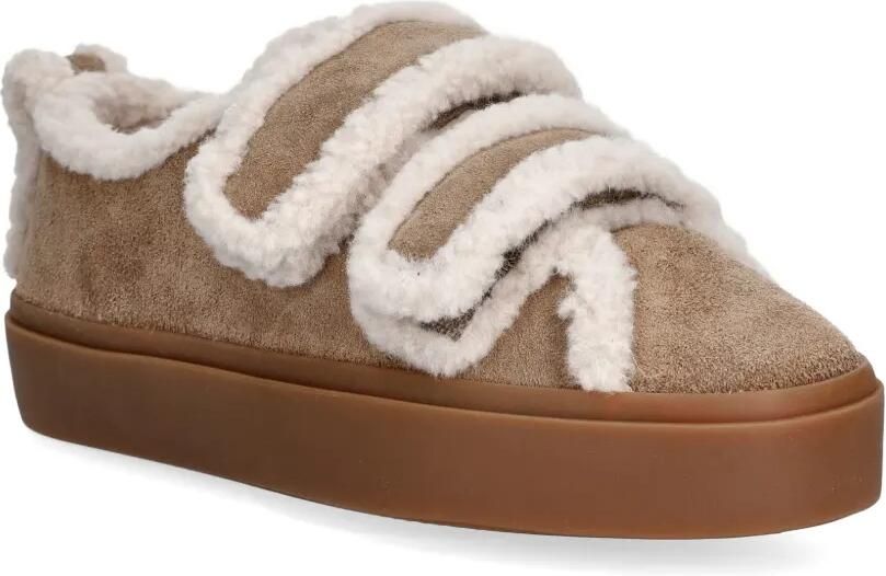 Inuikii Sneakers met klittenband en lammy afwerking Bruin - Foto 3