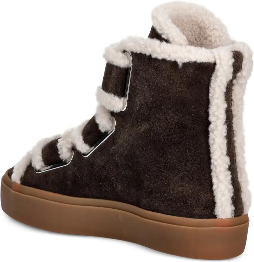 Inuikii Sneakers met klittenband en lammy afwerking Bruin - Foto 2