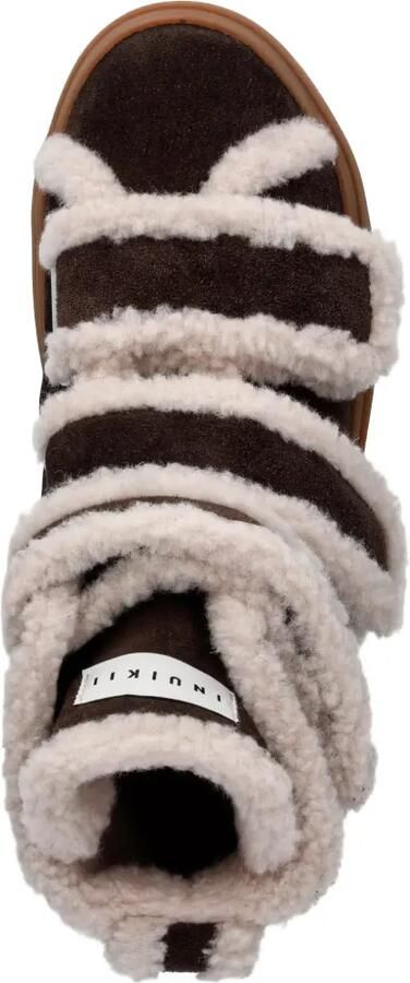 Inuikii Sneakers met klittenband en lammy afwerking Bruin - Foto 4