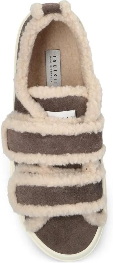 Inuikii Sneakers met klittenband en lammy afwerking Bruin - Foto 3