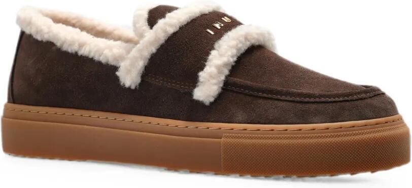 Inuikii Sneakers met lammy afwerking Bruin