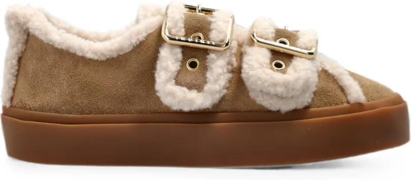 Inuikii Sneakers met lammy afwerking en gesp Bruin