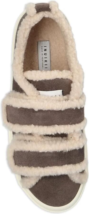 Inuikii Sneakers met lammy afwerking en klittenband Grijs - Foto 3