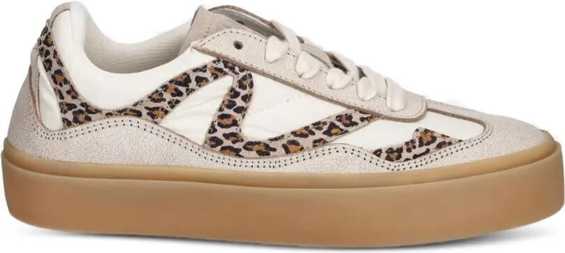 Inuikii Sneakers met luipaard-print en vlakken Beige