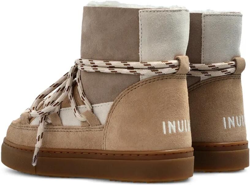 Inuikii Suède laarzen met patchwork Beige - Foto 3