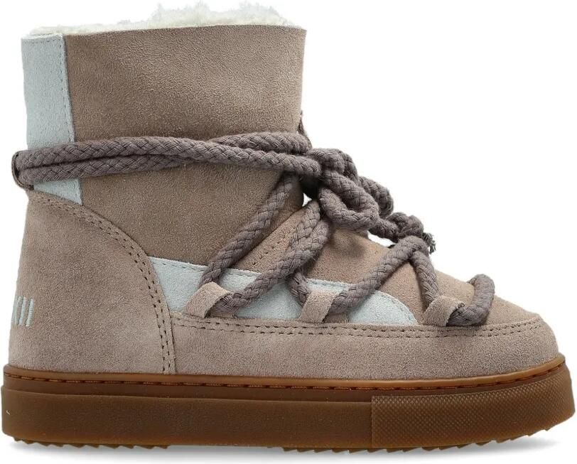 Inuikii Suède laarzen met patchwork Grijs