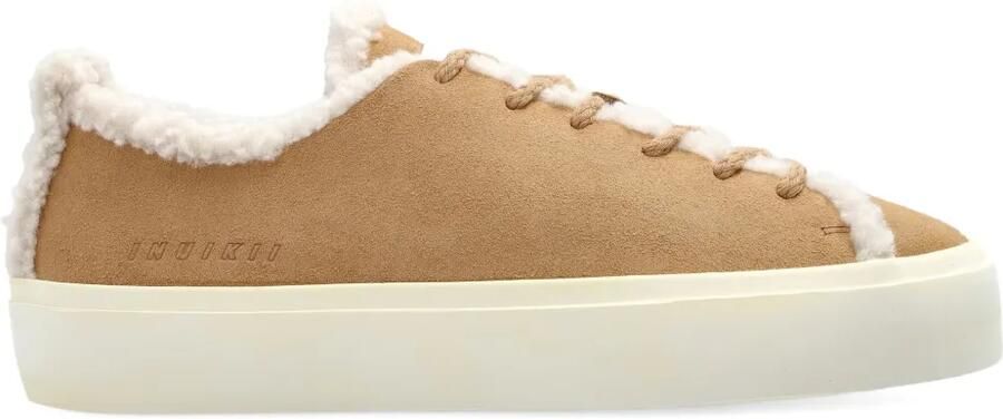 Inuikii Suède sneakers met lammy afwerking Bruin