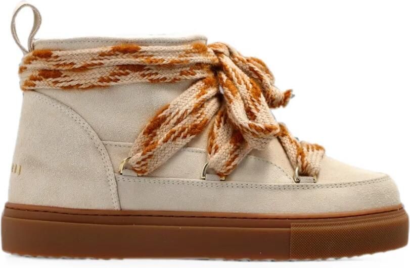 Inuikii Suède snowboots met geknoopt detail Beige